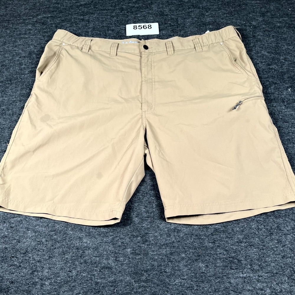 Wrangler Shorts Mens 46 Beige Flat Front‎ Outdoor Hiking Utility Streetwear